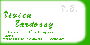 vivien bardossy business card